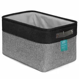 Корзина Органайзер Lovely Svi для хранения белья, одежды, приготовления домашнего шкафа, детских игрушек 38×28×24 – Серо-черный