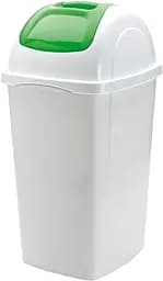 Контейнер для мусора с крышкой Europa 30x33x59h, 33 л белый