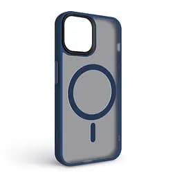 Чехол для Apple iPhone 11, Uniq MagCase, синий, противоударный, панель-накладка с MagSafe, ударопрочный TPU+PC, с магнитом MagSafe, поддержка полноценной беспроводной зарядки, ArmorStandart (ARM75308) - мініатюра 2