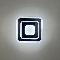 Світлодіодний чорний світильник з матовим акрилом 30х30 см | Line F | Арт. 2234-300 BR BK