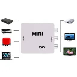 Конвертер Hdmi to AVВхід Hdmi мама -- Вихід 3RCA мама - мініатюра 5