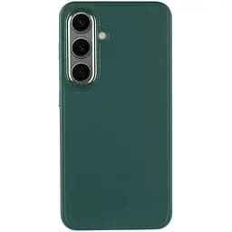 TPU чехол Epik Bonbon Metal Style для Samsung Galaxy S24/S25 Зеленый / Pine green