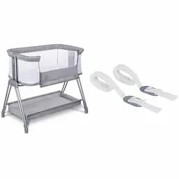 Ліжечко приставне Lionelo Luna Grey Concrete, сіре (LO-LUNA GREY CONCRETE) - мініатюра 5