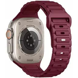 Силиконовый ремешок Epic Defense для Apple Watch 38/40/41/42 мм (сер. 10) (140–190 мм) Wine Red