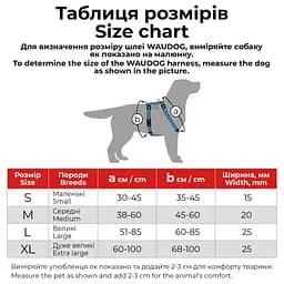 Шлея для собак Waudog Nylon анатомічна H-подібна з QR-паспортом розмір S 1.5х30-45х36-45 см смайли на чорному  - мініатюра 6