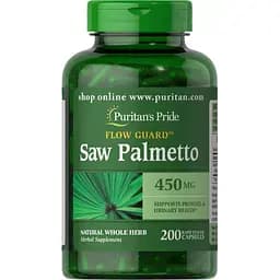 Натуральна добавка Puritan's Pride Saw Palmetto 450 mg, 200 капсул