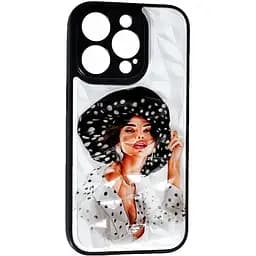 TPU+PC чехол Prisma Ladies для Apple iPhone 14 Pro Max 6.7" Girl in a hat, TPU+PC