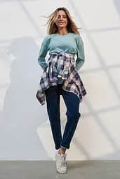 Джинси для вагітних Mom Fit для майбутніх мам з регульованим поясом 2XL (52) Leyton Юла Мама синій