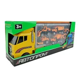 Детский трейлер с машинками PS006-4 в наборе 6 машинок