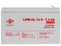 Акумуляторна батарея для ДБЖ LogicPower GEL 12 V / 7.5 А*ч (LP6562)