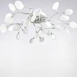 Стельова люстра з плафонами-пелюстками на 28 ламп в білому корпусі | Арт. H 686/28 NEW WT FR | Line F