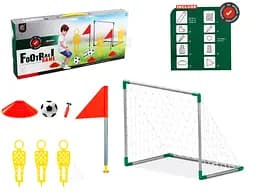 Футбольні ворота з сіткою 56.5x46.5x37.5 см, м’яч, насос, прапорці