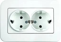 Розетка подвійна із заземленням VIKO Rollina Білий (90420056)