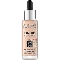 Жидкая тональная основа Eveline Cosmetics Liquid Control HD 002 Soft Porcelain 32 мл