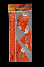 Линейка "Гибкая" 4 пр/наб ST00302 (6920141324213) красный