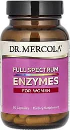 Натуральна добавка Dr. Mercola Full Spectrum Enzymes for Women, 90 капсул