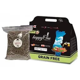 Сухой корм для щенков и кормящих собак happyOne Mediterraneum Puppy Fresh Meat со свежим мясом беззерновой 1 кг на вес