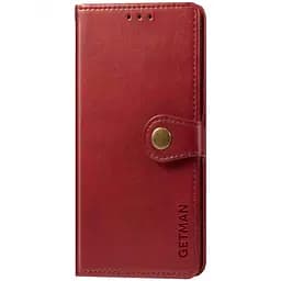 Кожаный чехол-книжка GETMAN Gallant (PU) для Samsung Galaxy A23 4G Красный