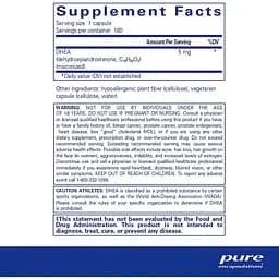 ДГЕА Pure Encapsulations DHEA 5 мг 180 капсул - мініатюра 2