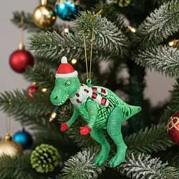 Прикраса ялинкова Handicraft Динозавр скло