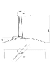 Підвісний світильник Redo KATANA SU LED 45W 3000K MWH (4.1.2) 01-2101 - мініатюра 2