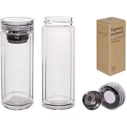 Термос SnT стеклянный с двойной стенкой 320 мл (8013-2)