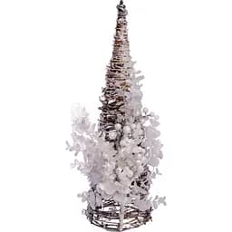 Декоративна прикраса Yes! Fun Ялинка-Конус з декором 46 см ротанг біла (974569)