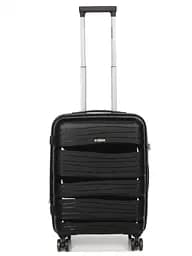 Валіза маленька S поліпропілен Worldline Airtex 283 56×33×22см 52л Чорний - мініатюра 2