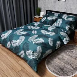 Комплект постільної білизни Moon&Star Микросатин Premium Green Oasis Сімейний 143х210х2 наволочки 2х40х60