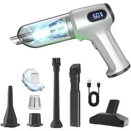 Пилосос ручний AND XL-1463 бездротовий автомобільний зі змінними насадками Срібний