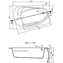 Ванна акрилова Cersanit Joanna New 150x95 L - мініатюра 3