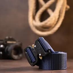 Текстильний ремінь 20548 Vintage синій 115 см - мініатюра 5