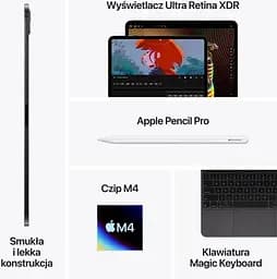 Планшет Apple iPad Pro 13 2024 Wi-Fi + Cellular 16GB/1TB Silver with Nano-texture Glass (MWT03) - мініатюра 4