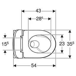 Унітаз підвісний Geberit Selnova TurboFlush 503.083.00.1 з сидінням Soft Close, Білий - мініатюра 4