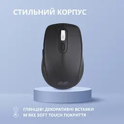Мишка 2E MF225 Silent Wireless/Bluetooth Black (2E-MF225WBK) - мініатюра 3