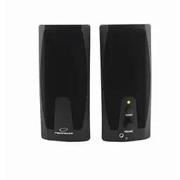 Колонки 2.0 Esperanza "Giocoso", черный, 2 x 3 Вт, пластиковый корпус, разъем для наушников, питание от сети 220V, управление