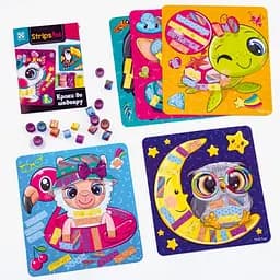 Набір для творчості  Strips Art. Щасливі мордочки Vladi Toys VT4433-13 shop (4820234763863) - мініатюра 2