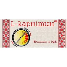 Дієтична добавка Фармаком L-карнітин 0.25 г 80 пігулок