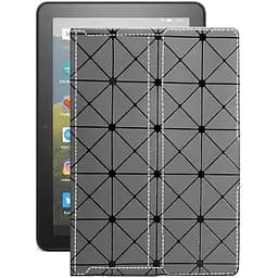 Чохол StatusCASE з екошкіри для планшету Amazon Fire HD 8 2020 Сірий ромб