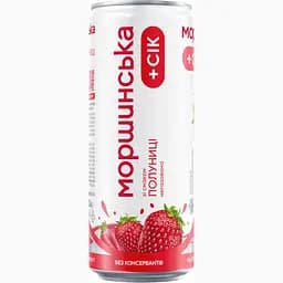 Напій негазований Моршинська зі смаком Полуниці з/б 0.33 л