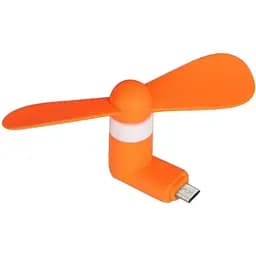 Вентилятор мобильный MicroUSB оранжевый