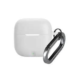 Силіконовий чохол для навушників OPPO Enco Buds3, Hang Case, білий, ультратонкий захисний кейс товщиною 2 мм, захист від подряпин, пилу та ударів, компактний, з карабіном для кріплення, ArmorStandart (ARM88033)