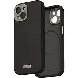 Чохол-накладка Moshi Napa Slim Hardshell Case Midnight Black для iPhone 15 (99MO231101)