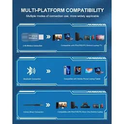 Бездротові навушники Kotion Each Q6 2.4G зі знімним мікрофоном сині - мініатюра 7