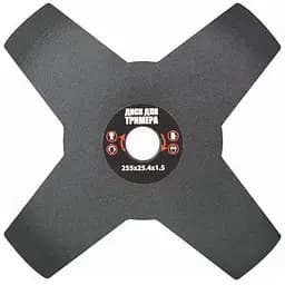 Диск для триммера и мотокосы 4 лопасти Mastertool 255 x 4Т x 25.4