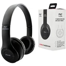 Бездротові навушники B.U.M. Mega Bass P47 з мікрофоном Bluetooth micro-SD FM-радіо micro-SD