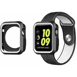 Силіконовий захисний корпус Primo для Apple Watch 38 мм Black/White