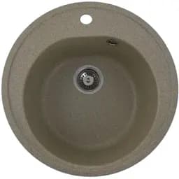 Кухонна мийка Рlatinum Luna 510 гранітна матова з кріпленням D=51 см бежева (000024794)