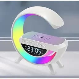 Світильник з бездротовою зарядкою для телефону BT-3401 Bluetooth FM RGB Білий - мініатюра 7