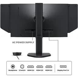 Монітор TFT 24.1" BenQ ZOWIE XL2566X+, 400Гц, HDMI 2.0 x3, DP 1.4, DyAc 2, HAS, Pivot, темно-сірий (9H.LMRLB.QBE) - мініатюра 2